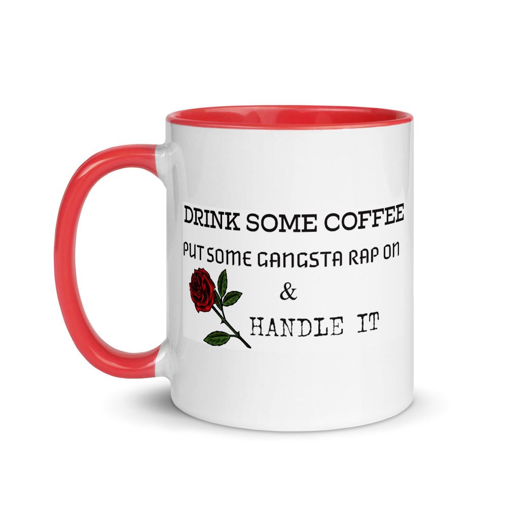 11 oz Gangster Coffee Mug with red handle - Mahogany Queen
