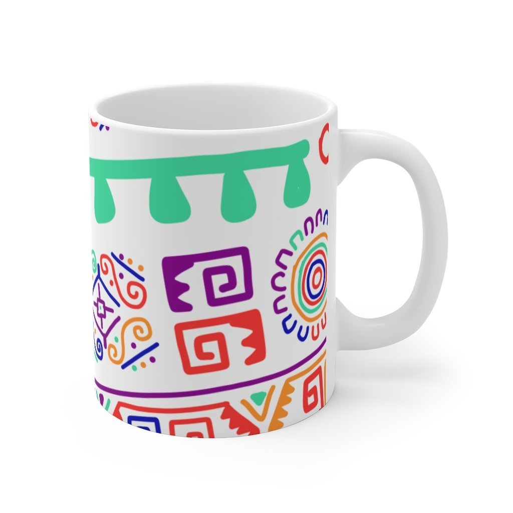 African Tribal Large Print 11oz Mug - Mahogany Queen