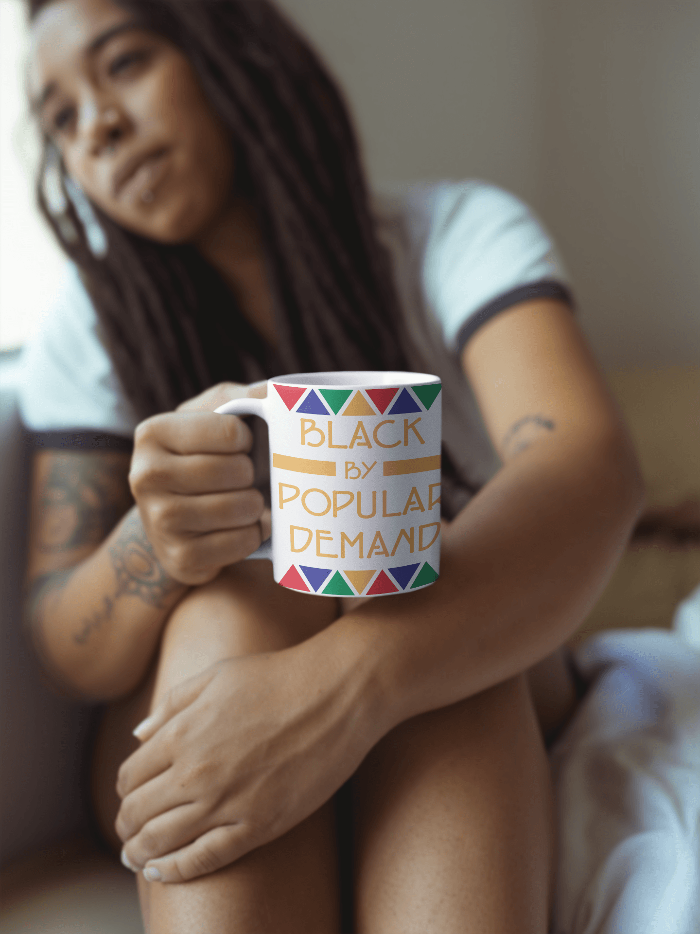 Black by Popular Demand White 11 oz Mug - Mahogany Queen