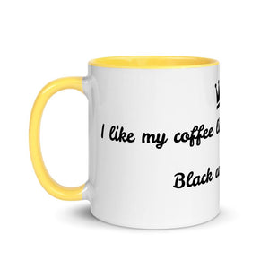 Coffee like Men with Color Inside 11oz mug - Mahogany Queen