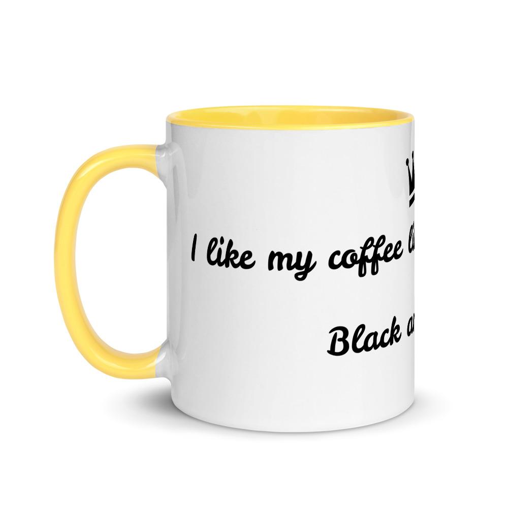 Coffee like Men with Color Inside 11oz mug - Mahogany Queen