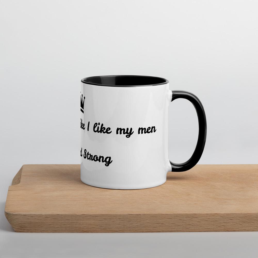 Coffee like Men with Color Inside 11oz mug - Mahogany Queen