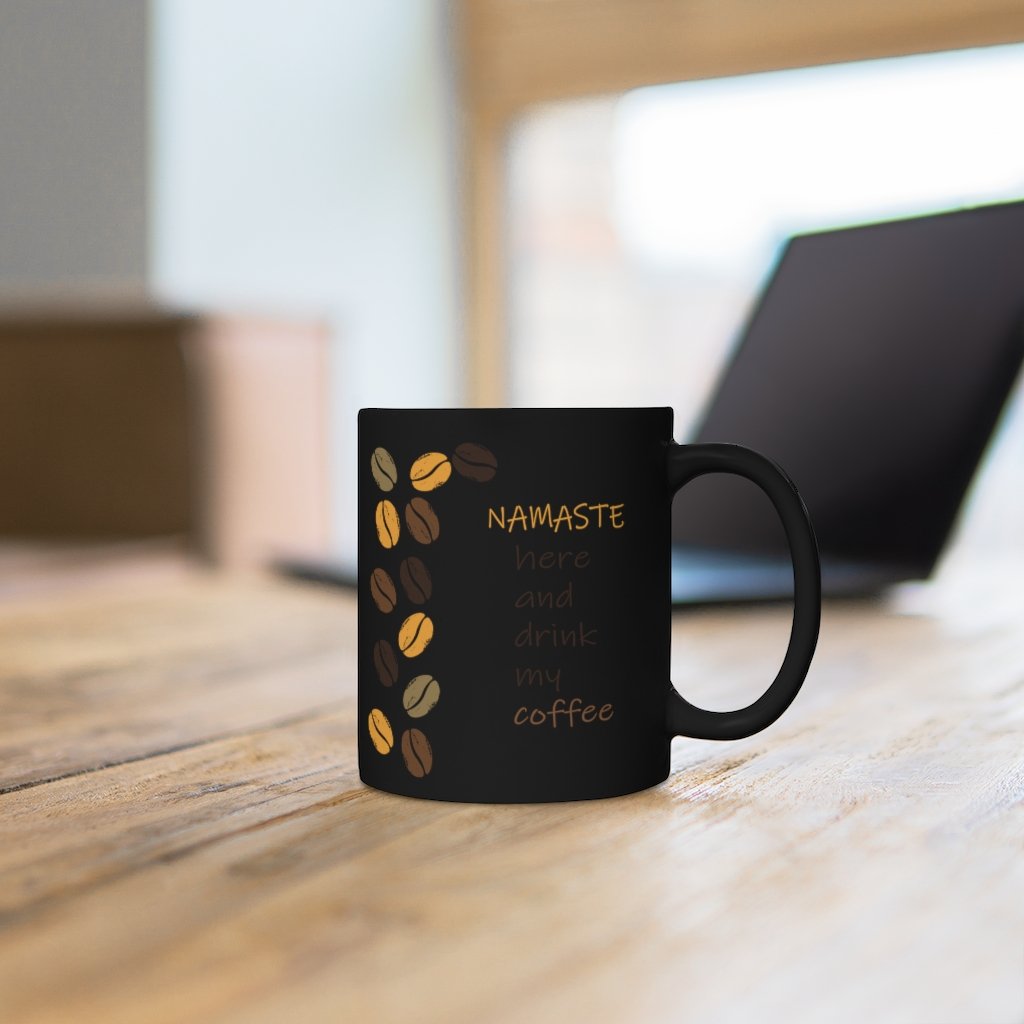 Namaste Black 11oz mug - Mahogany Queen