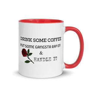11 oz Gangster Coffee Mug with red handle - Mahogany Queen
