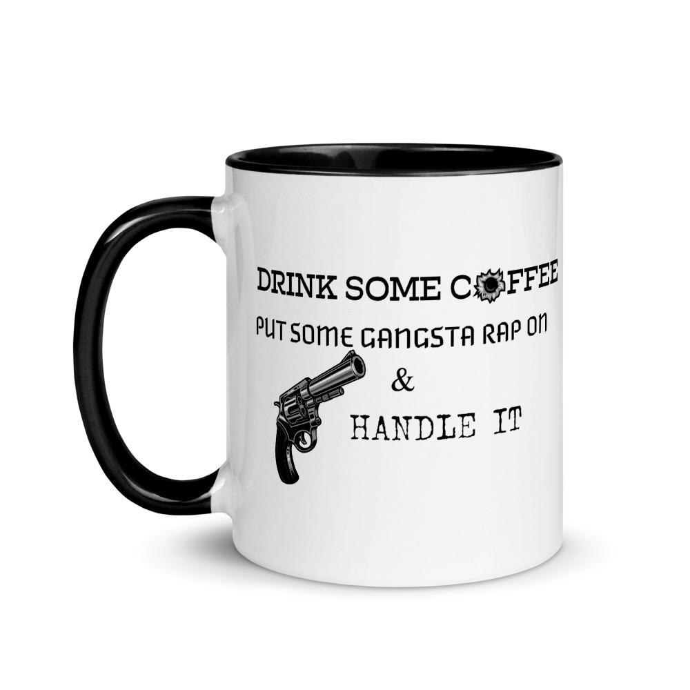 11oz Gangster coffee mug with pistol - Mahogany Queen