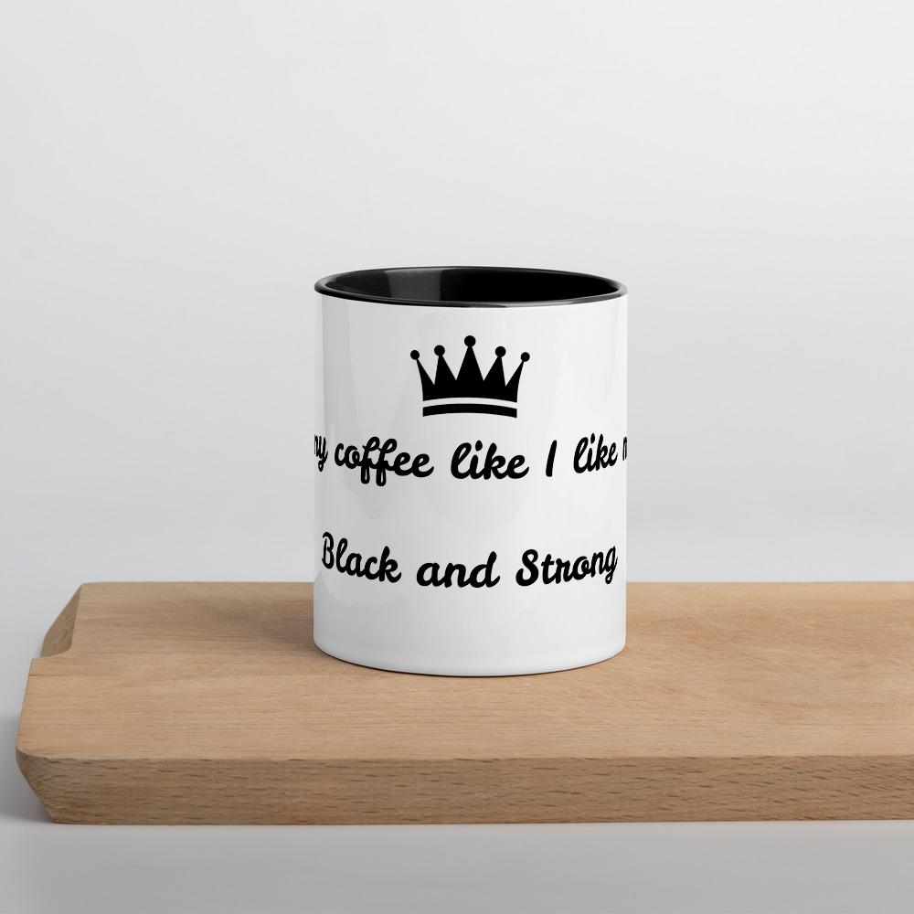 Coffee like Men with Color Inside 11oz mug - Mahogany Queen