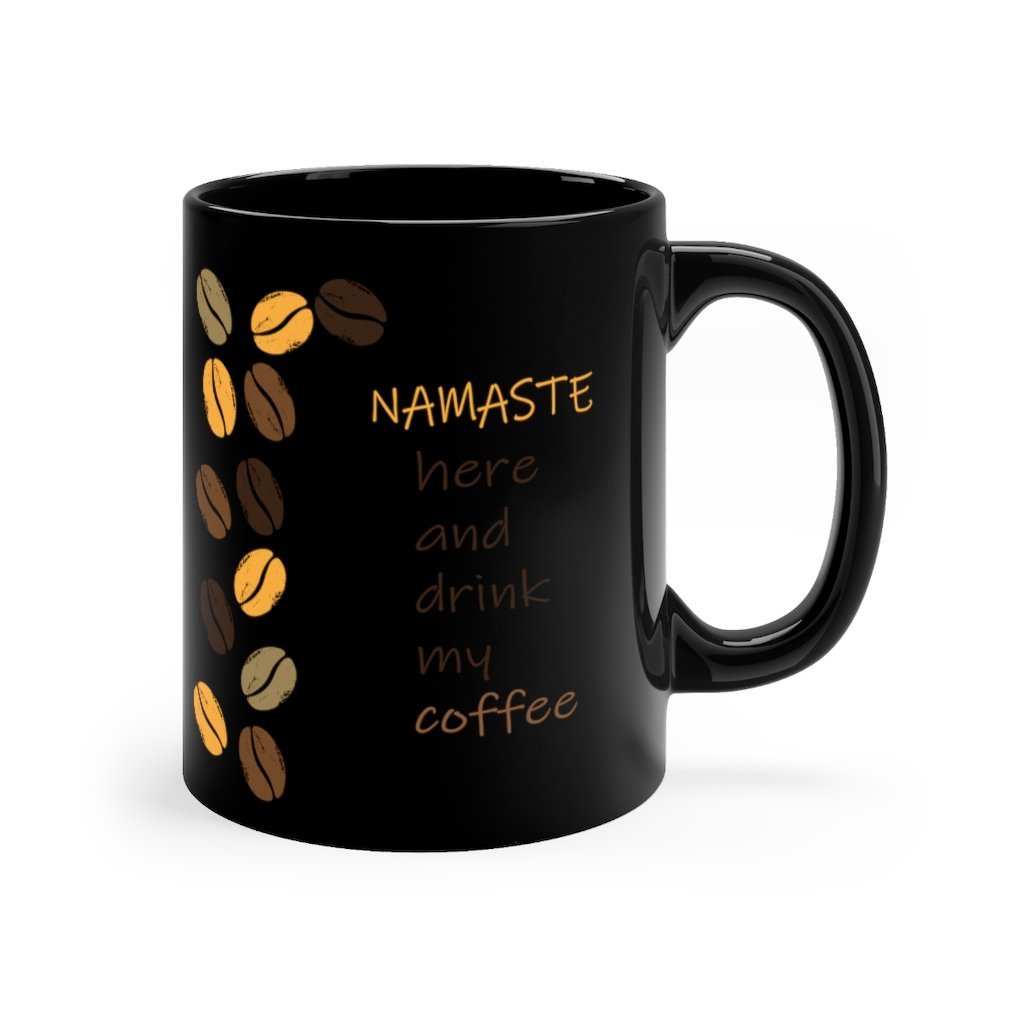 Namaste Black 11oz mug - Mahogany Queen